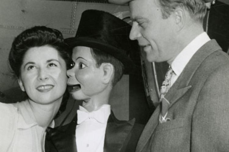 Theo Wilson with Charlie McCarthy and Edgar Bergen in 1941